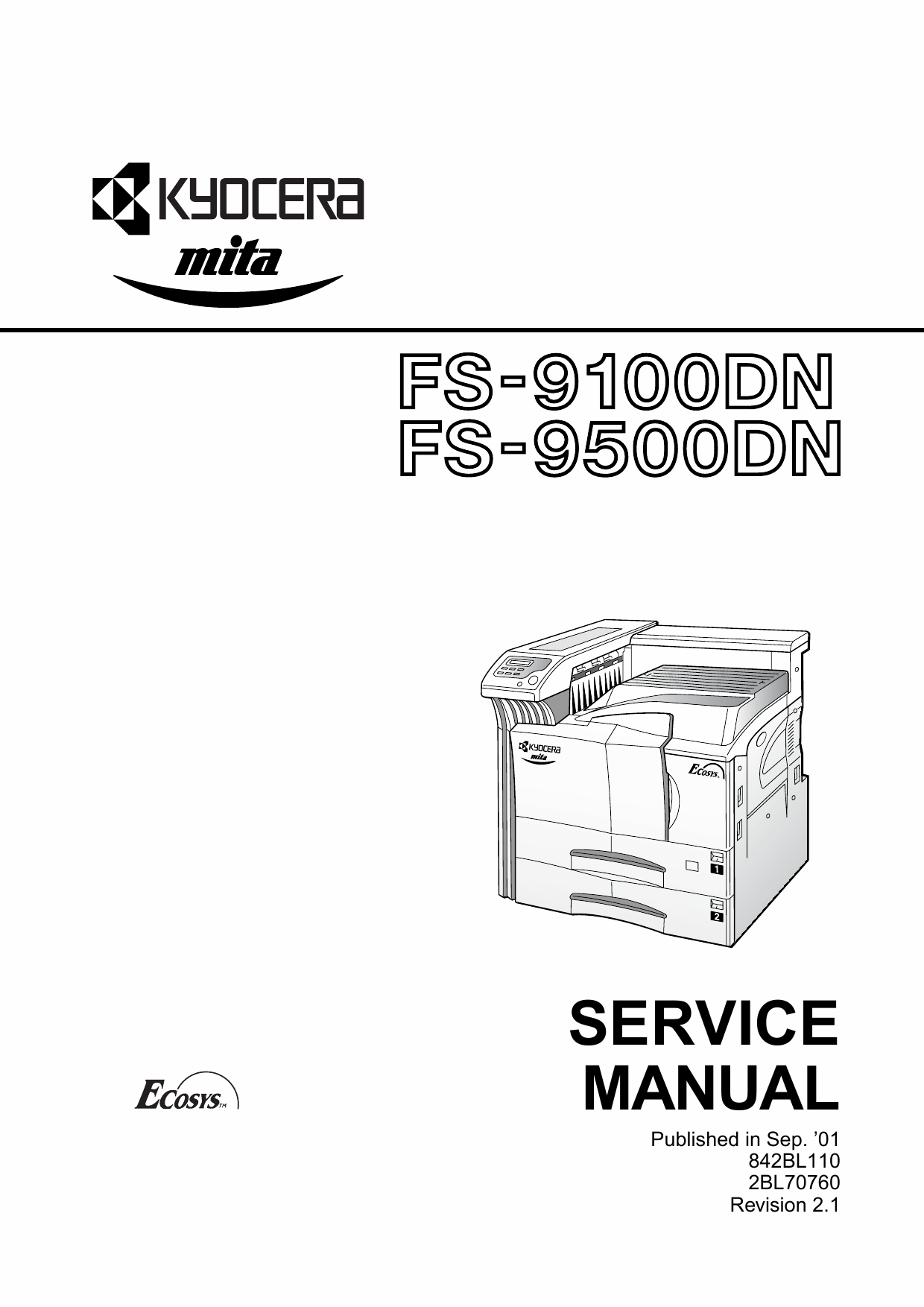 KYOCERA LaserPrinter FS-9100DN 9500DN Service Manual-1